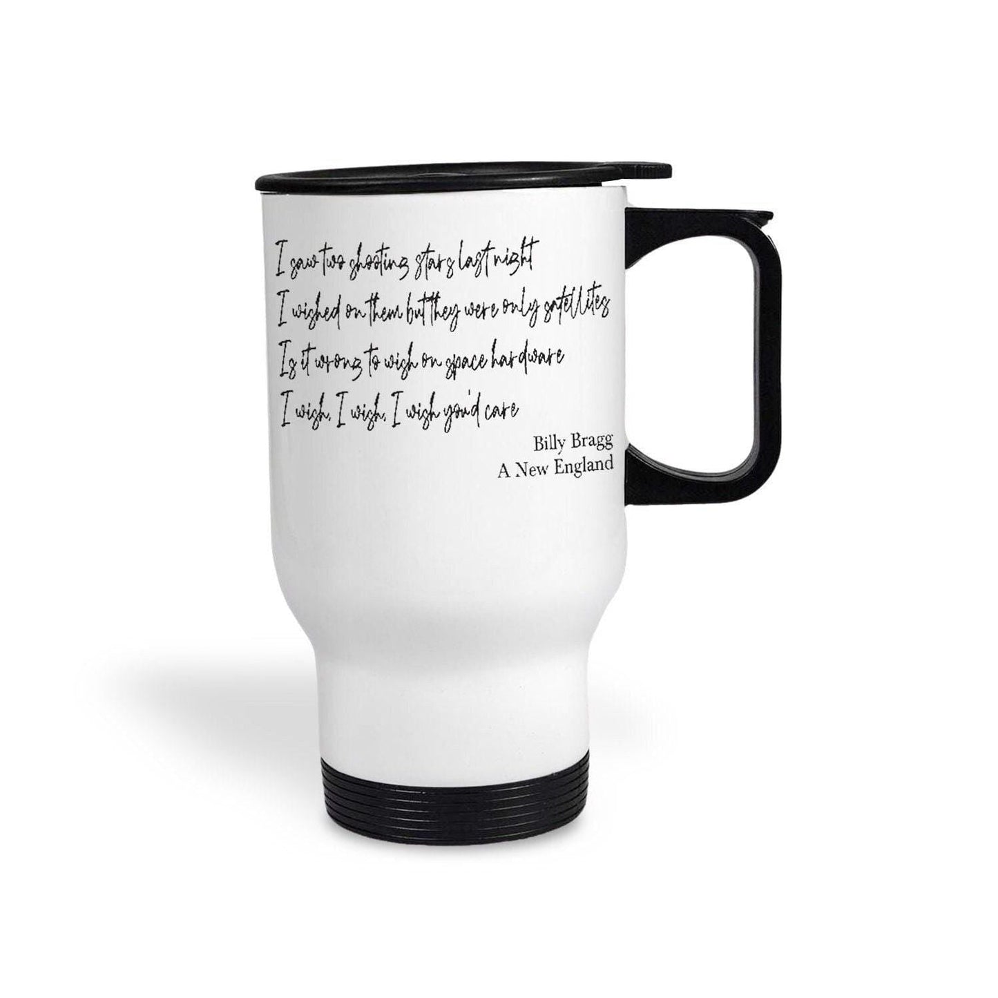 Billy Bragg A New England Travel Mug 80s British Music Personalised Gift