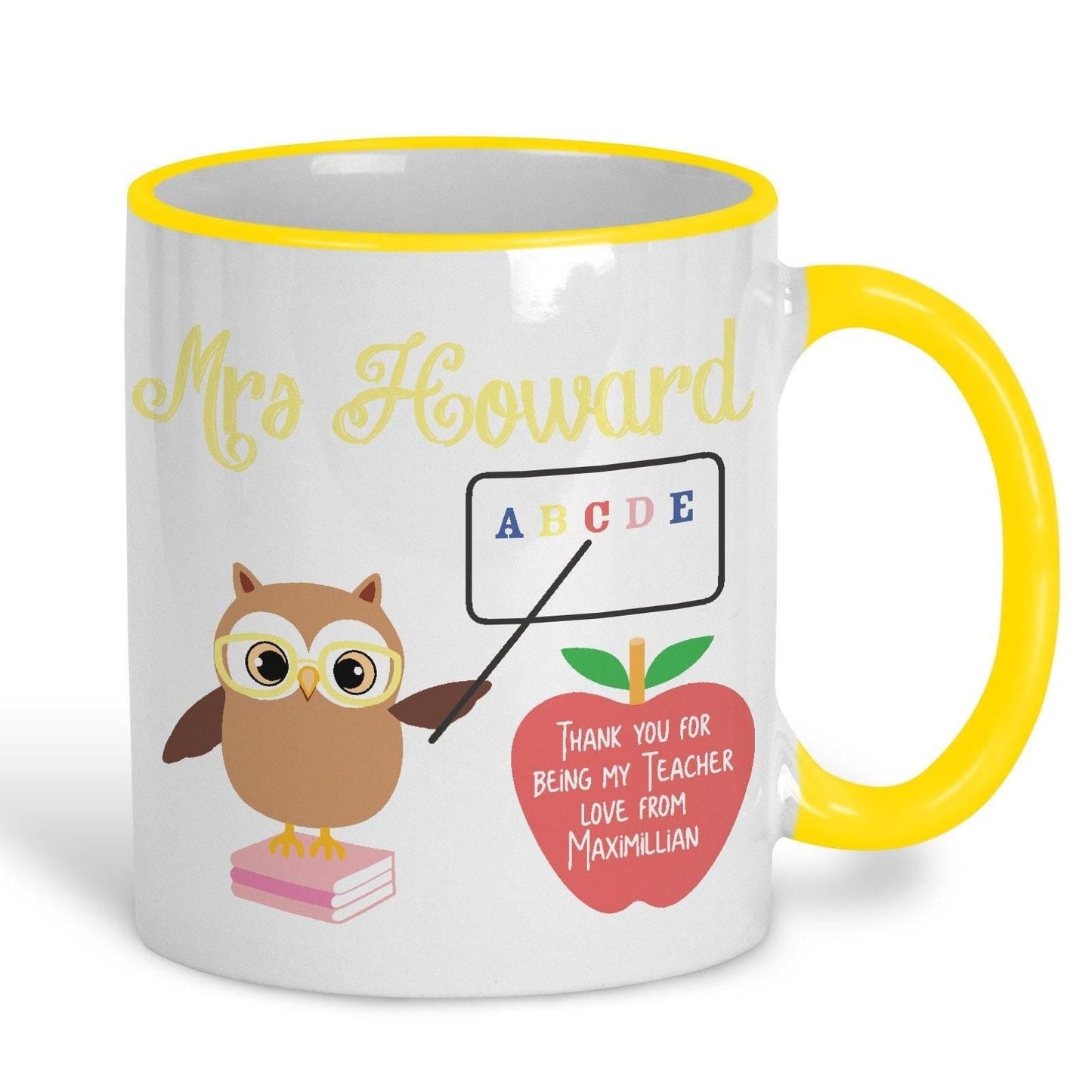 Owl Teacher Personalised Teachers Ceramic Mug