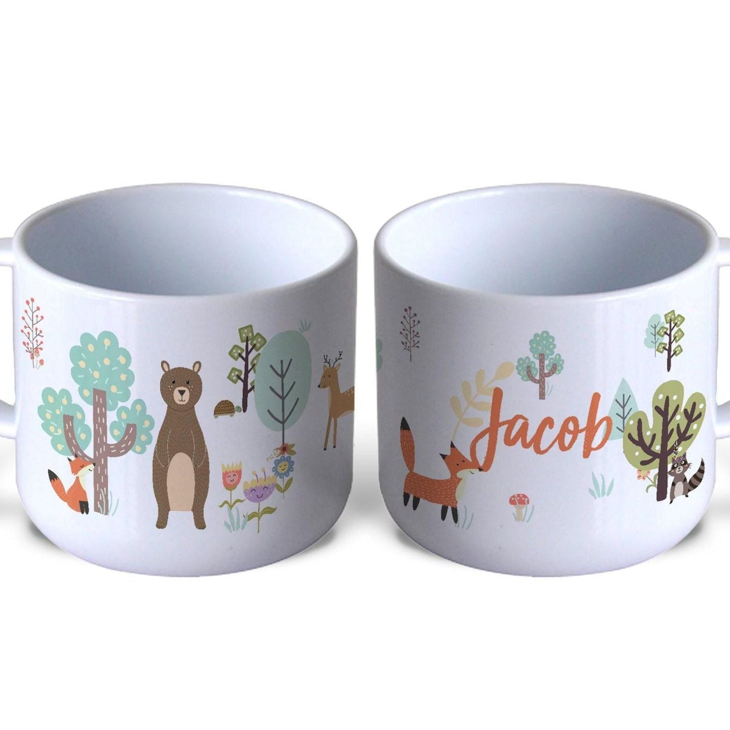 Woodland Forrest Animals Children's Personalised Mug Unbreakable Kids Toddler