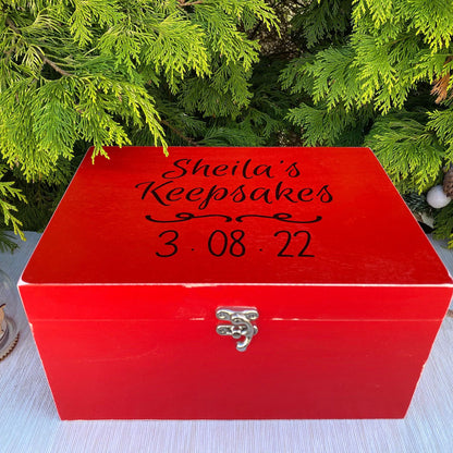 Keepsakes Treasured Memories - Memory Keepsake Box - Personalised Gift