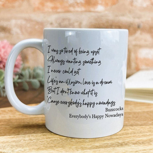 Buzzcocks Everybody's Happy Nowadays Personalised Mug
