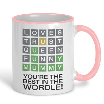 Wordle Mummy Best in the World Mother's Day Gift Personalised Ceramic Mug