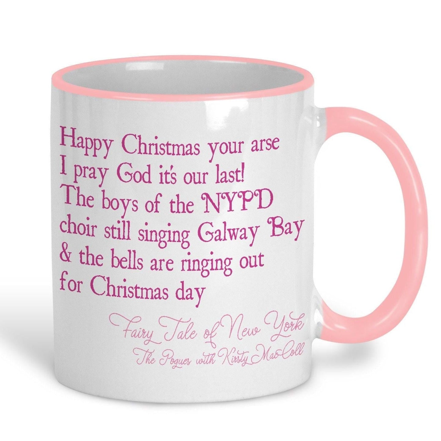 The Pogues Fairytale of New York Christmas Song Lyrics Personalised Ceramic Mug
