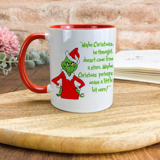 The Grinch Quote Dr Suess Christmas Mug