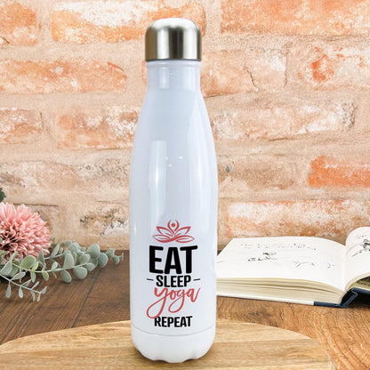 Eat Sleep Yoga Repeat Personalised Water Bottle Gift
