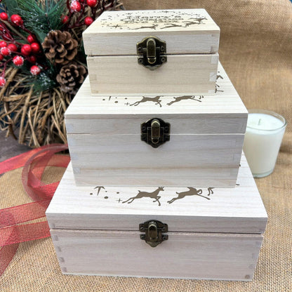Reindeer and Stars Personalised Christmas Eve Treat Box