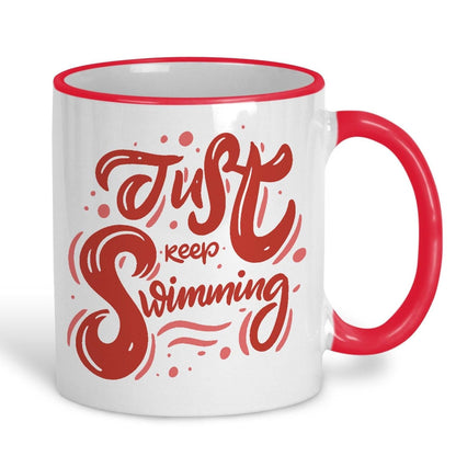 Just Keep Swimming Swim Swimmer Gala Personalised Sport Mug