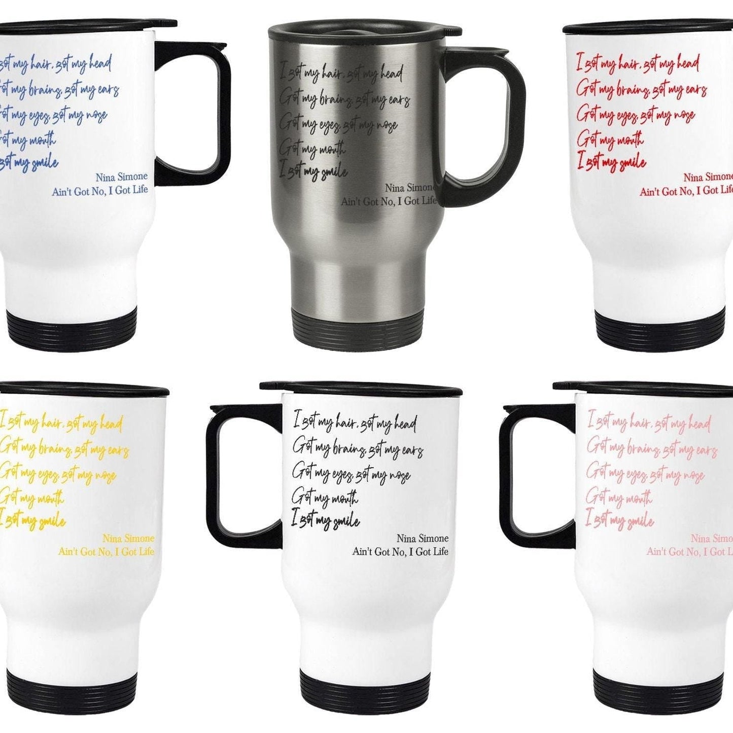 Nina Simone Ain't Got No I Got Life Travel Mug Personalised Gift