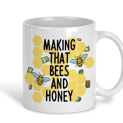 Making That Bees and Honey - Cockney Rhyming Slang Dialect - Personalised Ceramic Mug
