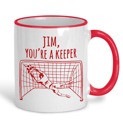 You're A Keeper Football Pun Funny Personalised Mug Valentine's Day Boyfriend Girlfriend Gift Partner