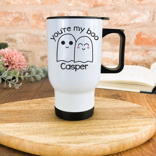 You're My Boo Spooky Ghost Personalised Travel Mug Valentine's Day Gift