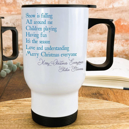 Merry Christmas Everyone Shakin' Stevens Christmas Song Lyrics Travel Mug