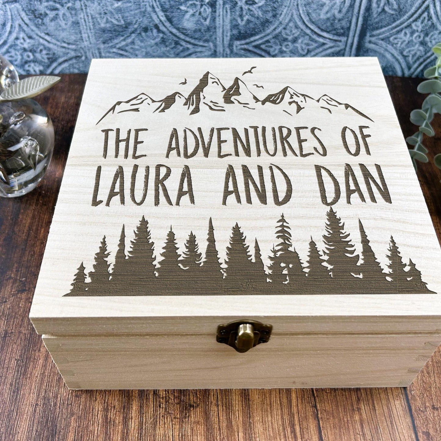 Adventures Personalised Wooden Memory Box  - Personalised Day