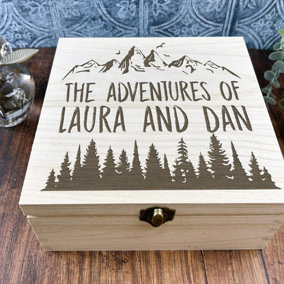 Adventures Personalised Wooden Memory Box  - Personalised Day