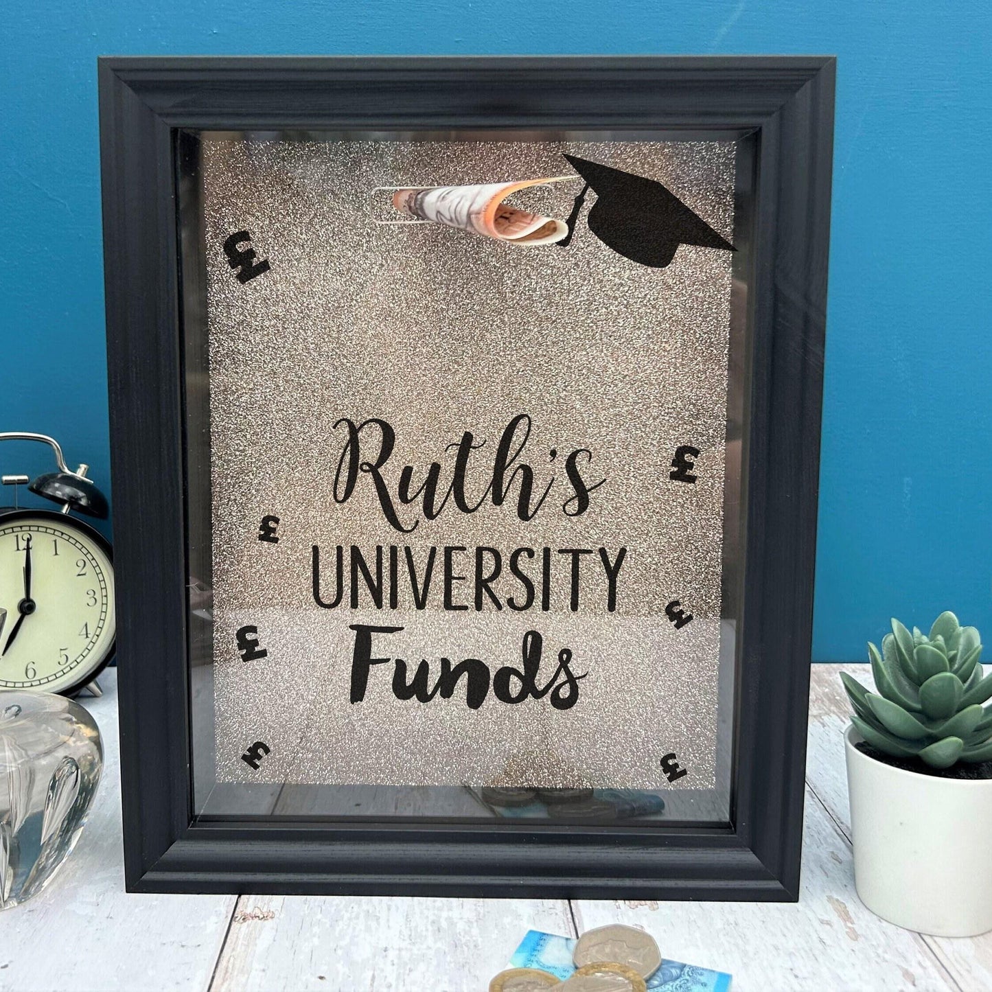 University Fund Money Box Saving for College - Personalised Student Gift