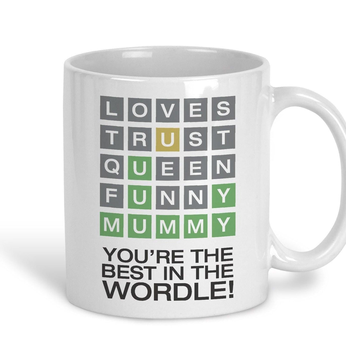 Wordle Mummy Best in the World Mother's Day Gift Personalised Ceramic Mug