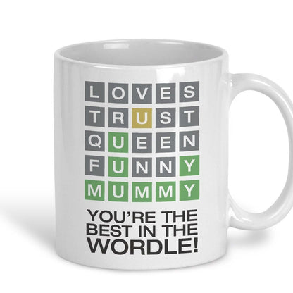 Wordle Mummy Best in the World Mother's Day Gift Personalised Ceramic Mug