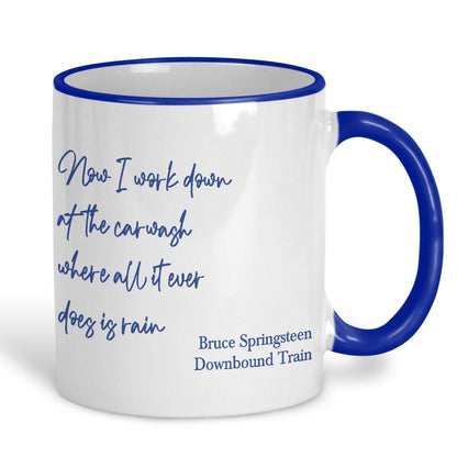 Bruce Springsteen Downbound Train 80s Personalised Mug
