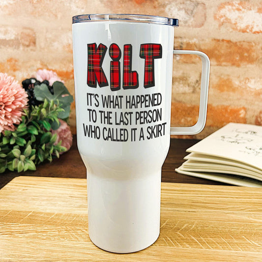 Kilt - Scotland Scottish Dialect - Personalised Travel Mug
