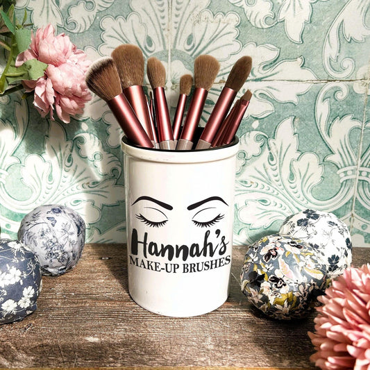 Eye Brows Eye Lashes - Personalised Makeup Make Up Artist Brush Holder