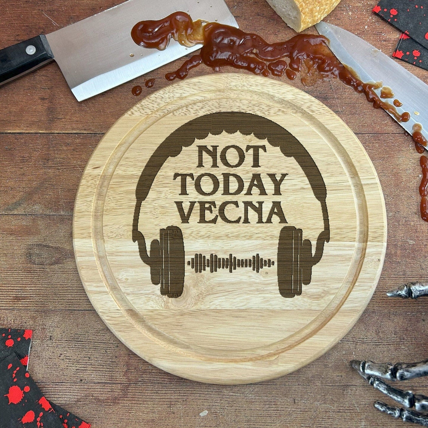 Stranger Things Inspired Chopping Board - Not Today Vecna