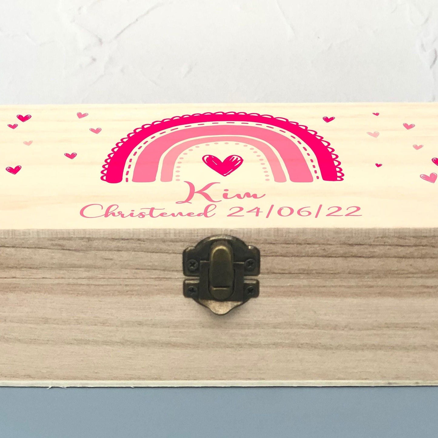 Rainbow Memory Box - Christening - New Baby - Birthday - Personalised Gift