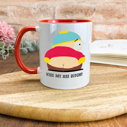 Cartman Kiss My Ass South Park Character Personalised Ceramic Gift Mug