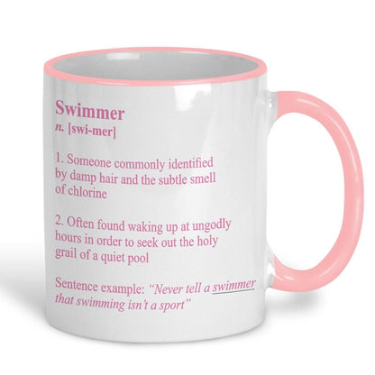 Swimmer Definition Swimming Swim Gala Personalised Sport Mug