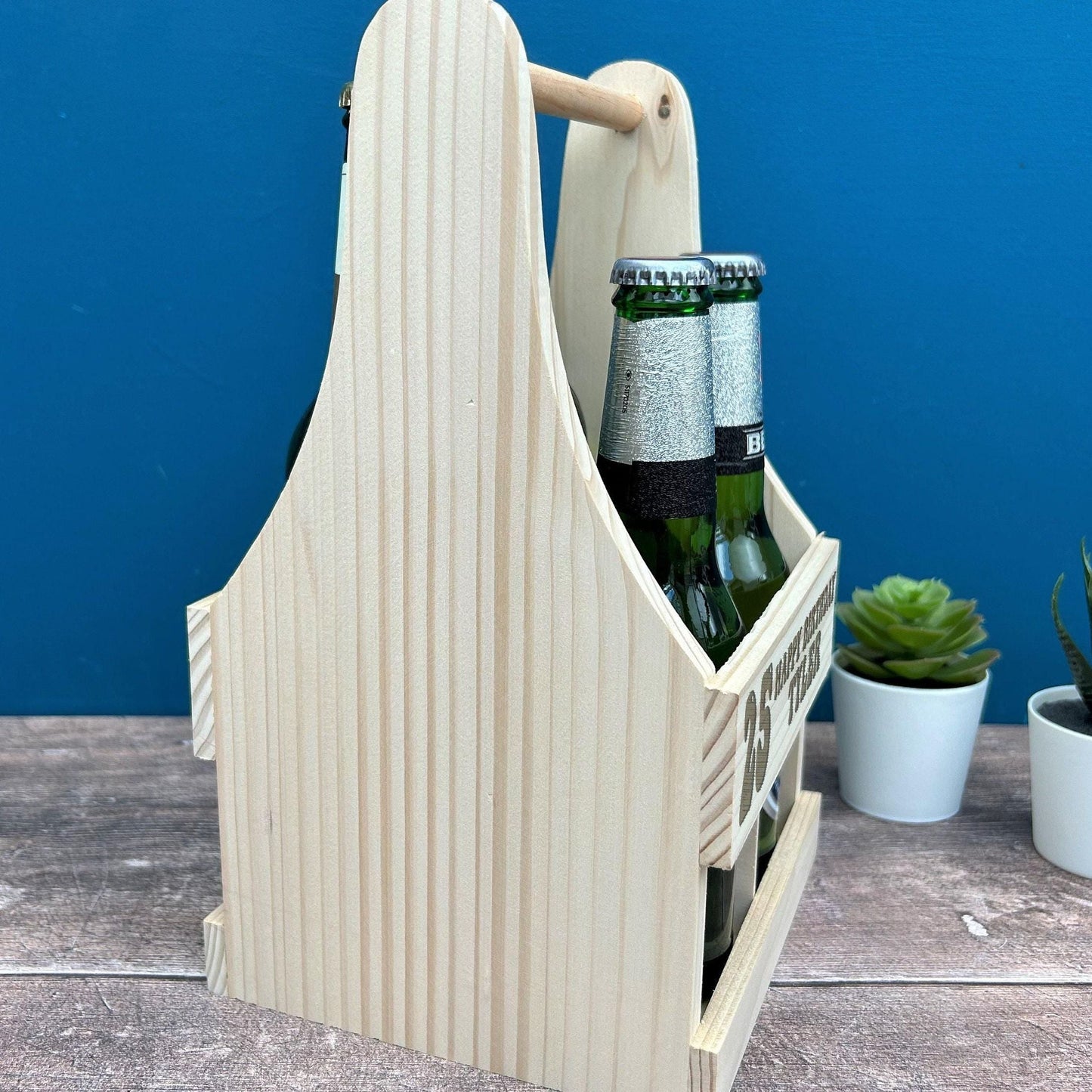 Birthday Beer Carrier Personalised - Any Age - Beer Bottle Carrier - 18th - 21st