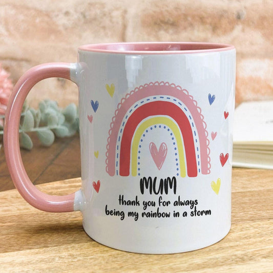 Mum My Rainbow In A Storm Design Mother's Day Personalised Ceramic Mug