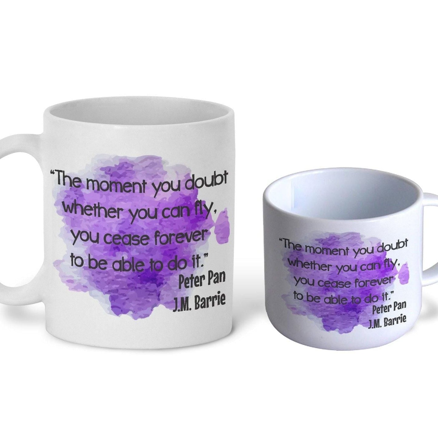 Peter Pan Believe You Can Fly Book Quote Literature Personalised Gift Mug Polymer First Unbreakable