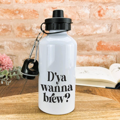 D'ya Wanna Brew Mancunian Quote - Personalised Water Bottle