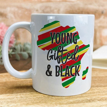 Young Gifted and Black Reggae Ska African Heritage History Personalised Mug