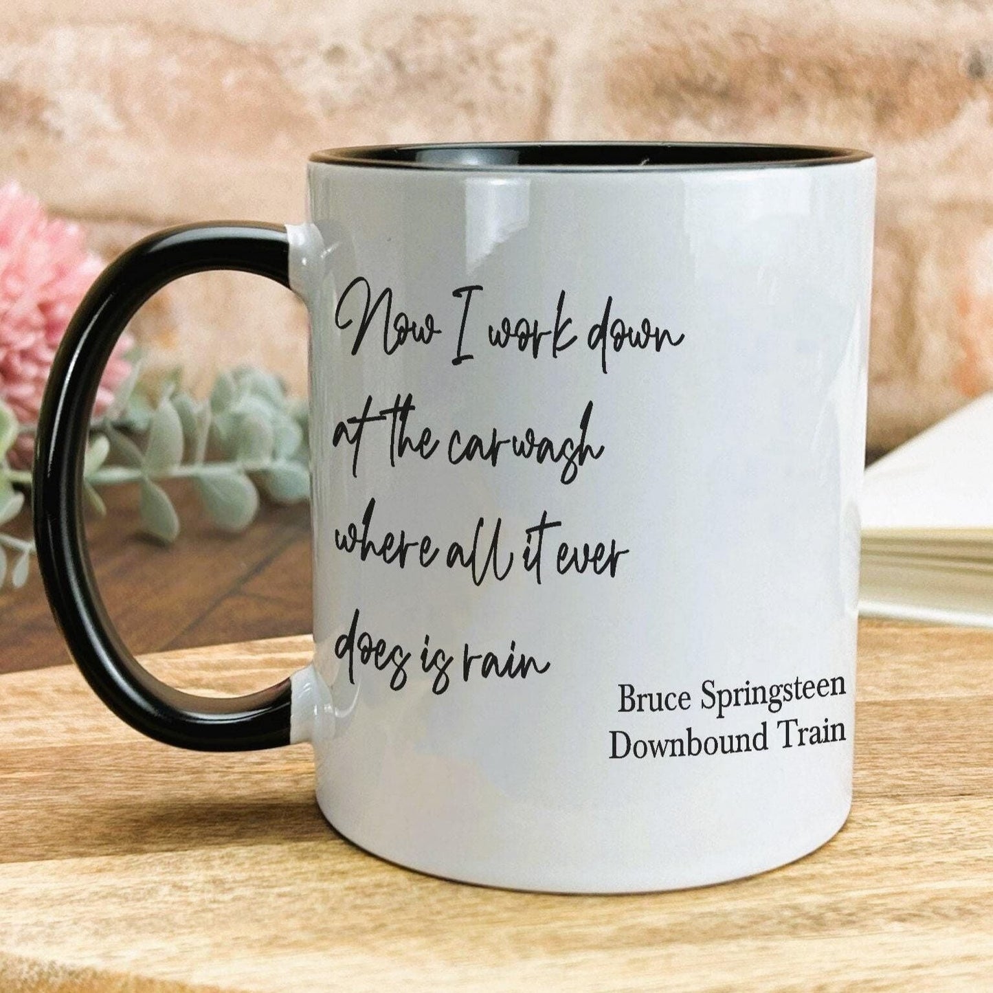 Bruce Springsteen Downbound Train 80s Personalised Mug