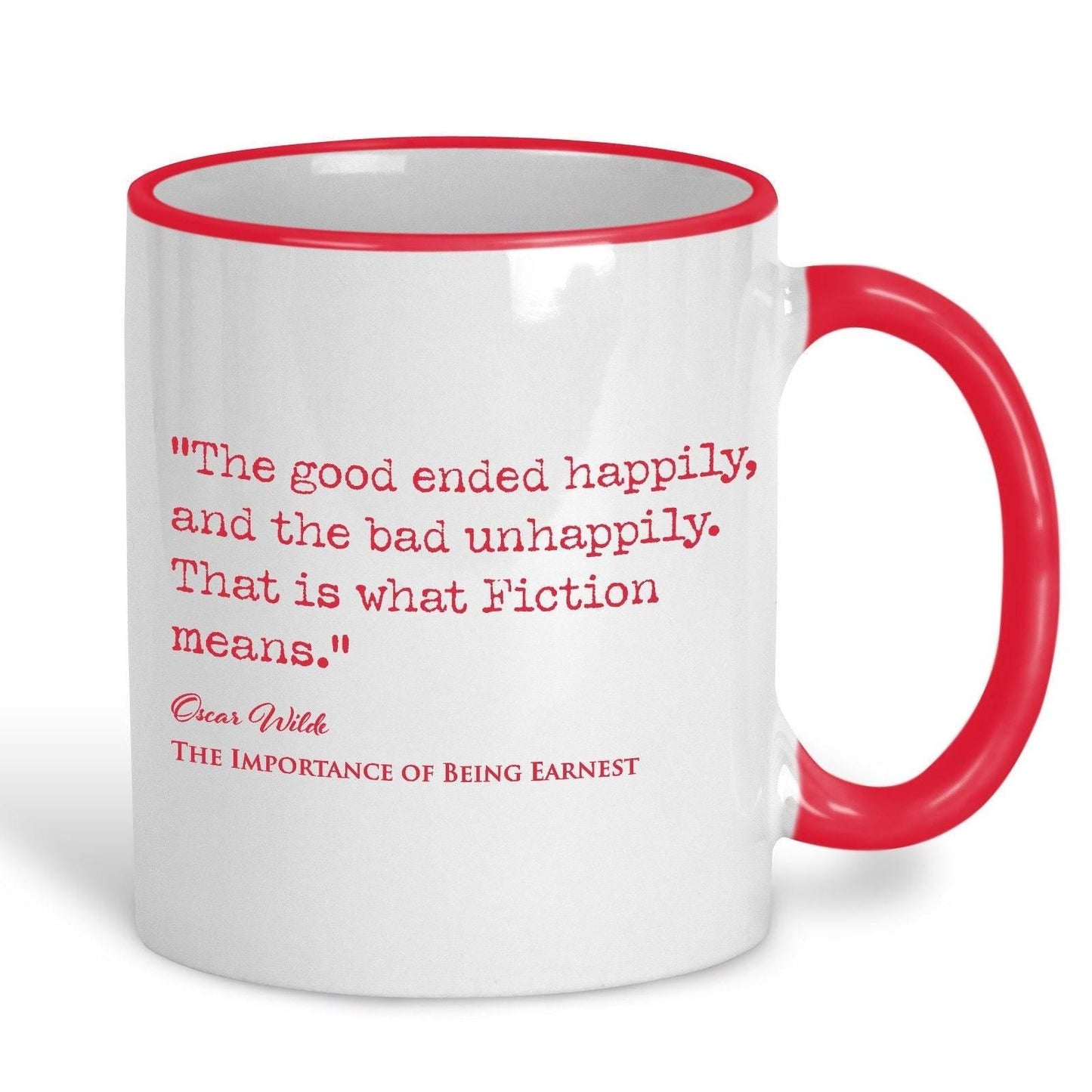 Importance of Being Earnest Oscar Wilde Book Quote "What Fiction Means" Classic Literature Mug