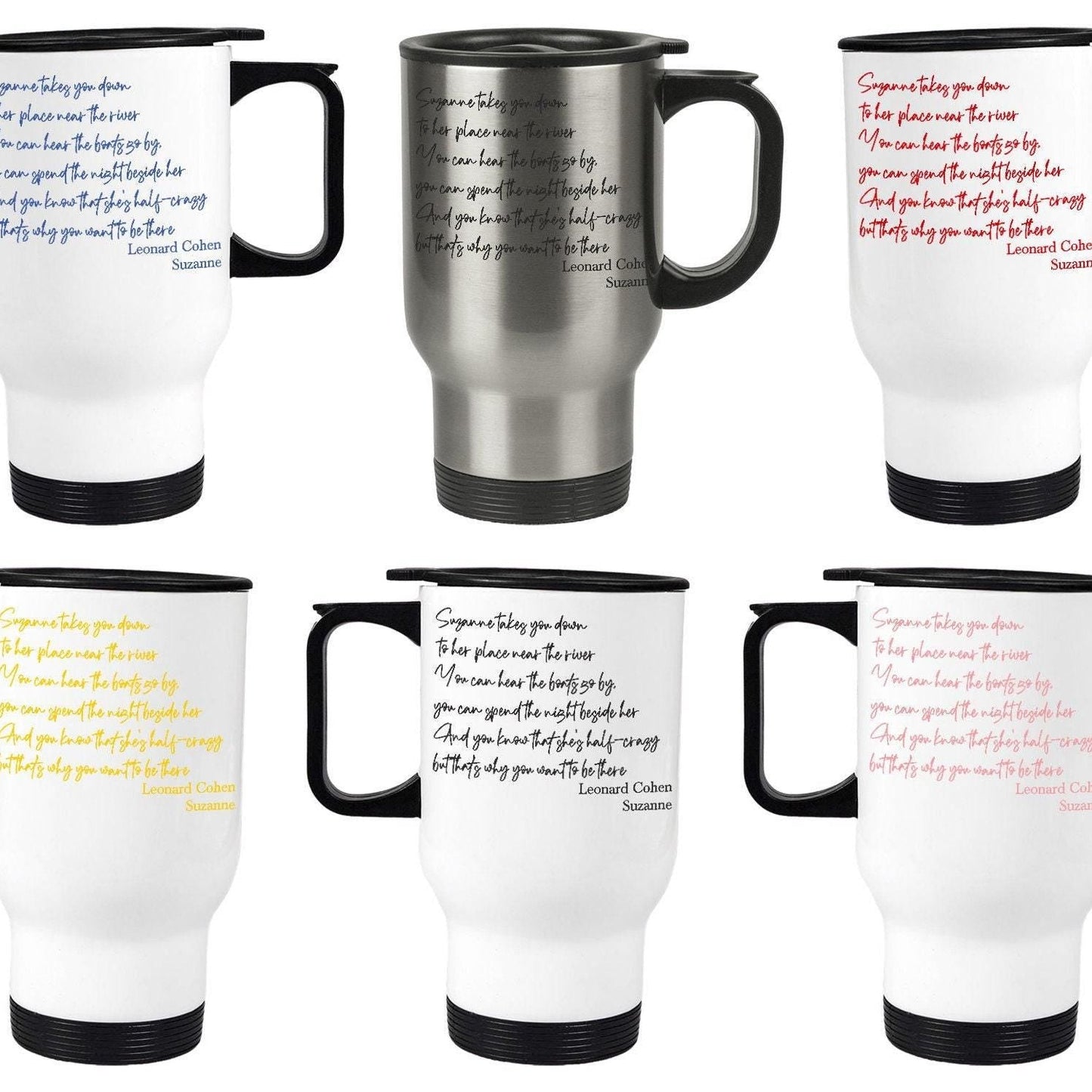 Leonard Cohen Suzanne Travel Mug Personalised Gift