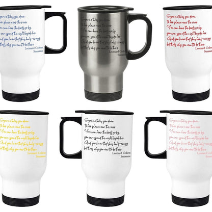 Leonard Cohen Suzanne Travel Mug Personalised Gift
