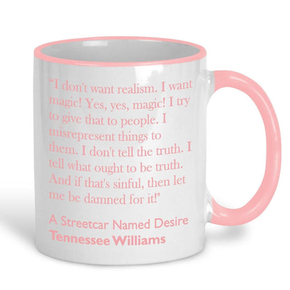 Tennessee Williams Streetcar Named Desire Literary Quote Mug