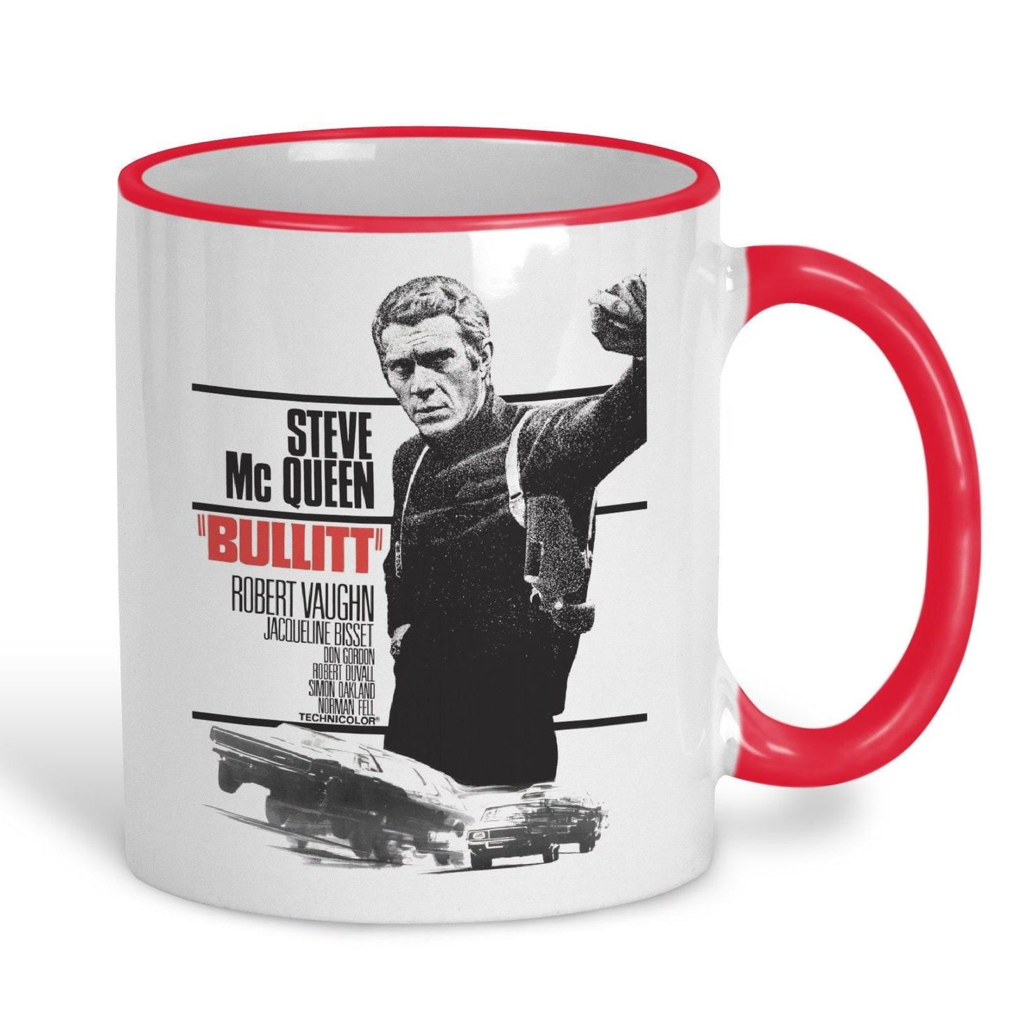 Bullitt 1968 Steve McQueen 60s Retro Poster Style Personalised Ceramic Mug