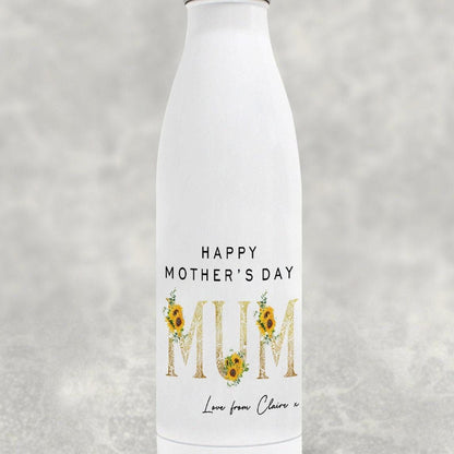 Sunflowers Happy Mother's Day Water Bottle Mother's Day Present Gift For Mum Mummy Birthday