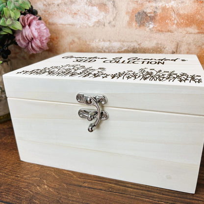 Gardening Seed Wooden Storage Box - Personalised Gardener Gift