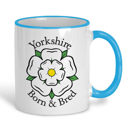 Born and Bred Yorkshire Rose - Personalised Ceramic Mug