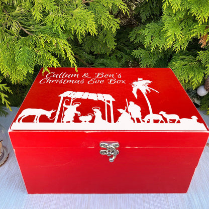 Nativity Scene Silhouette - Christmas Eve Box - Personalised Gift - Baby Jesus Christian Gift