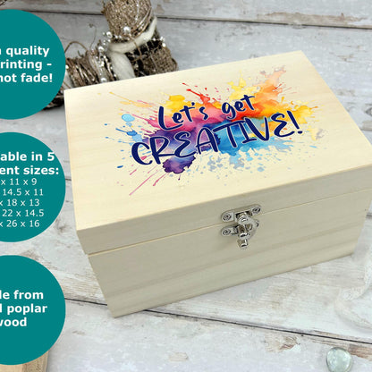 Vibrant Paint Splash Artist Storage Box - Personalised Artist Gift