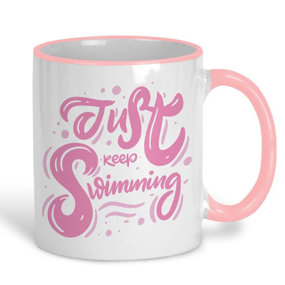 Just Keep Swimming Swim Swimmer Gala Personalised Sport Mug