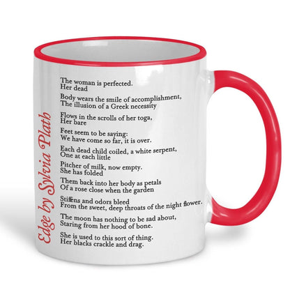 Sylvia Plath The Edge Poetry Quote Personalised Ceramic Mug