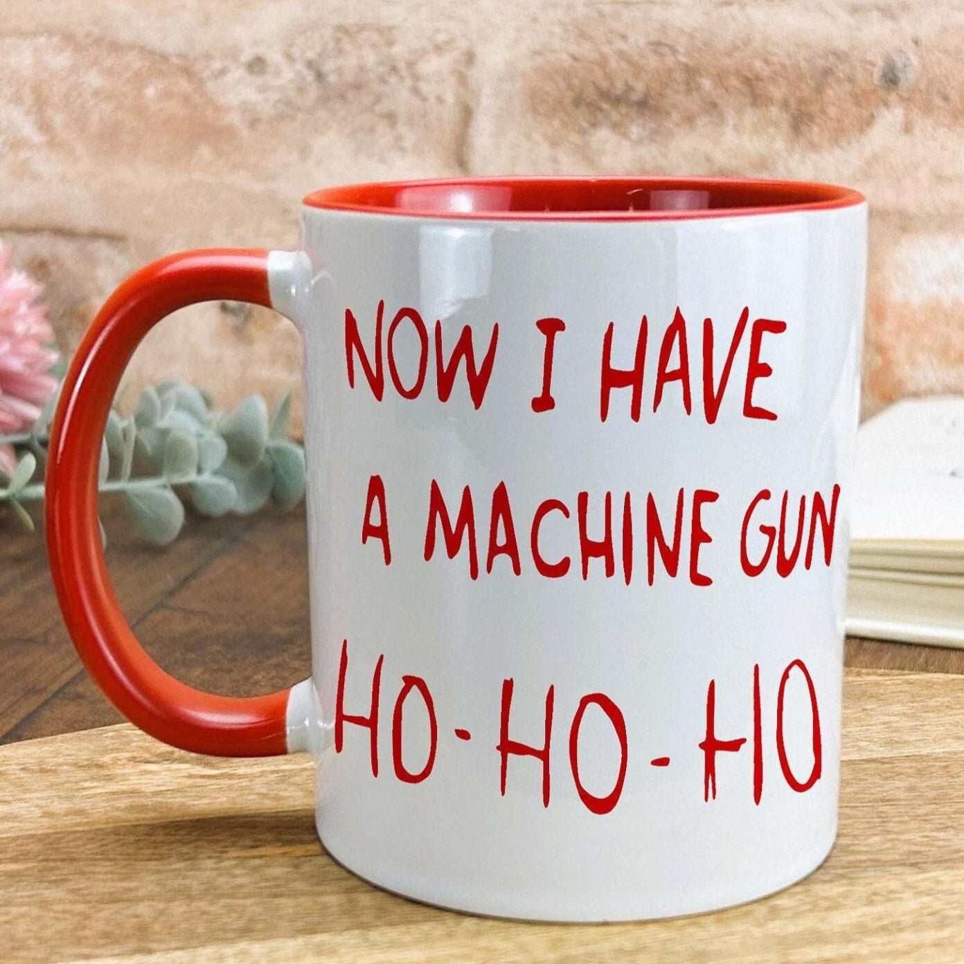 Die Hard Machine Gun Ho Movie Quote Christmas Movie Ceramic Mug