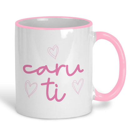 Caru Ti Love You - Welsh Language Dialect - Personalised Ceramic Mug