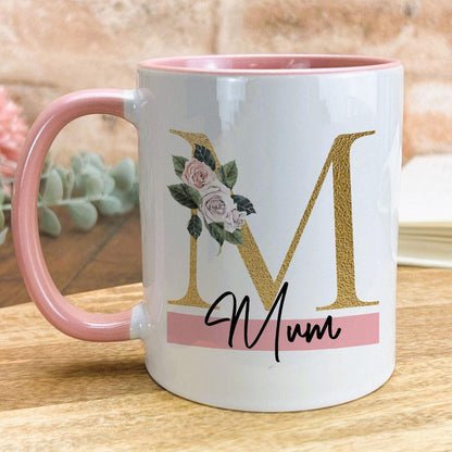Rose Gold Monogram Personalised Ceramic Mug