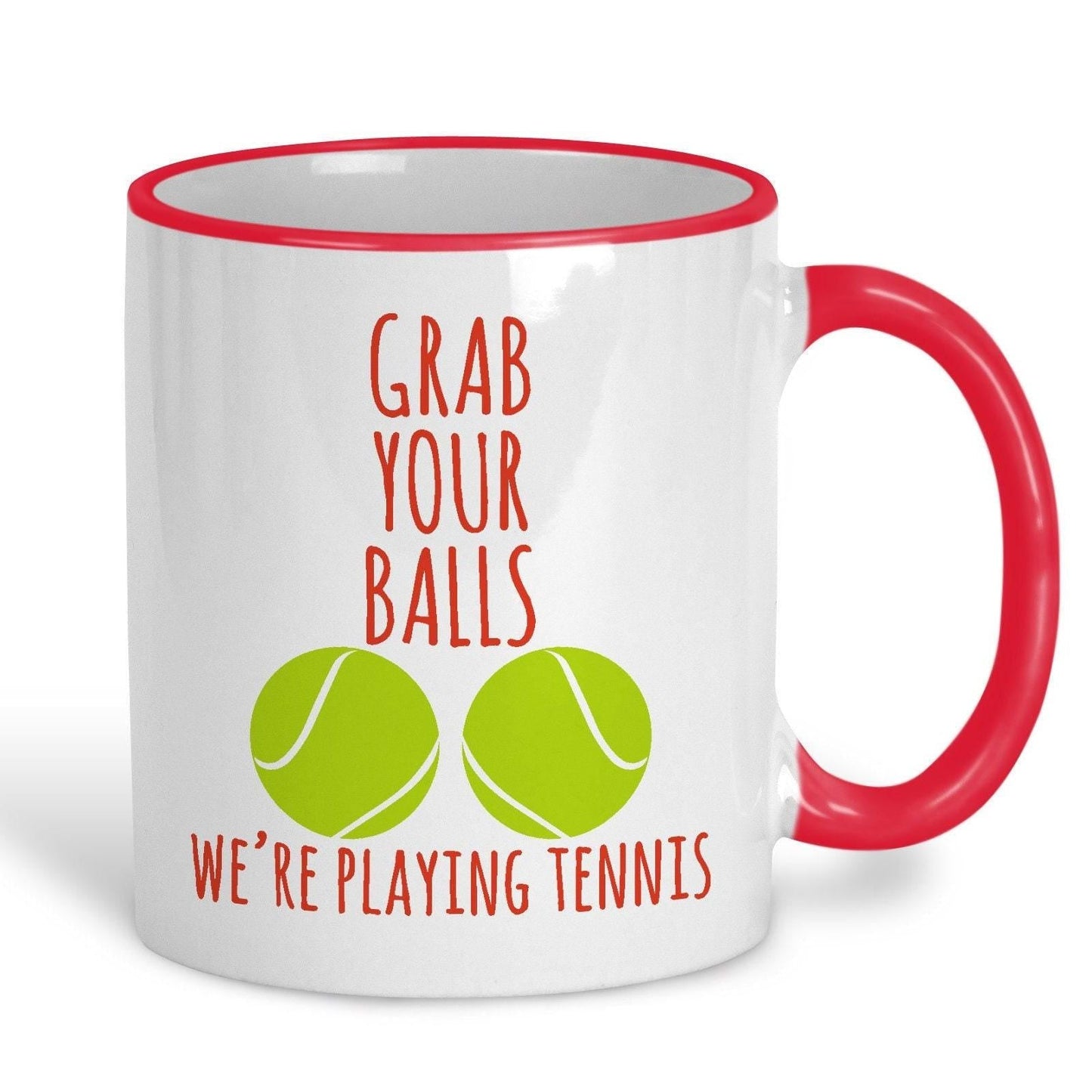 Grab Your Balls Tennis Personalised Sport Mug